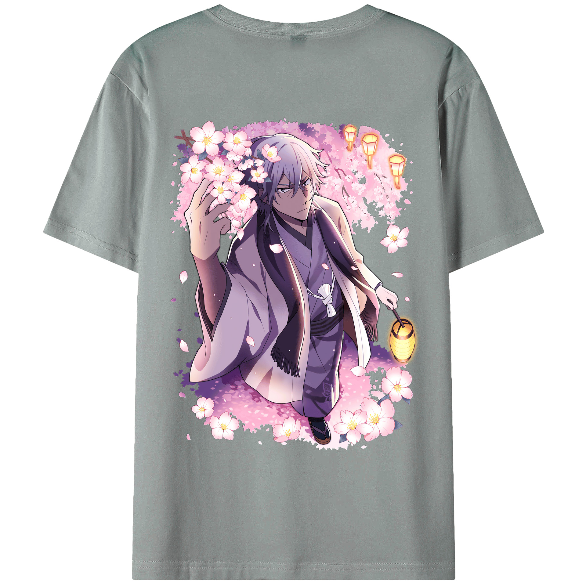 （画像用） 文豪ストレイドッグス Bungo Stray Dogs 綿100％ メンズ半袖Tシャツ（バックプリント） 通気性